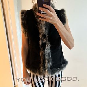 Vest with fur